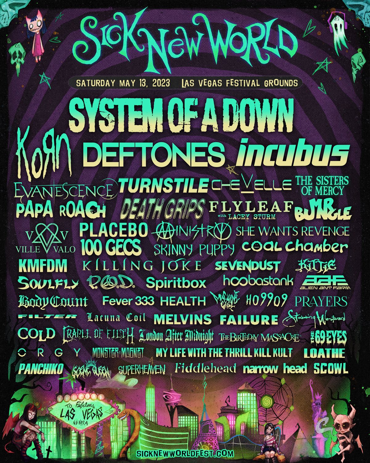 Sick New World Festival: System of a Down, Korn, Deftones & Incubus at Incubus Tickets