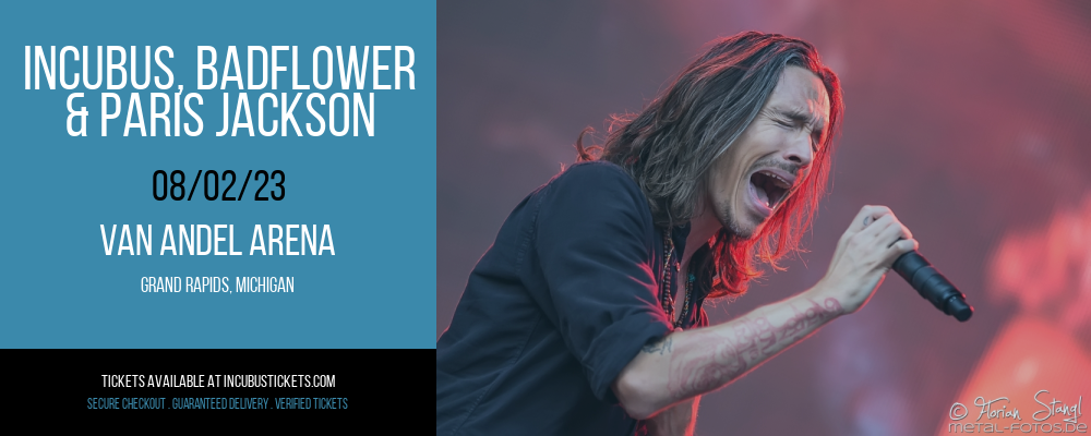 Incubus, Badflower & Paris Jackson at Incubus Tickets tickets Incubus, Badflower & Paris Jackson at Incubus Tickets