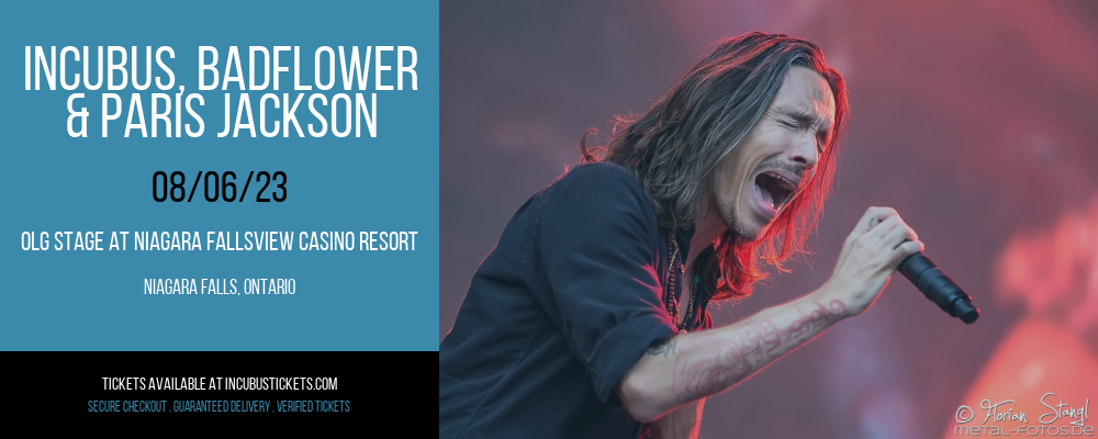 Incubus, Badflower & Paris Jackson at Incubus Tickets tickets Incubus, Badflower & Paris Jackson at Incubus Tickets