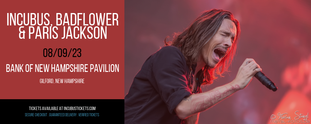 Incubus, Badflower & Paris Jackson at Incubus Tickets tickets Incubus, Badflower & Paris Jackson at Incubus Tickets