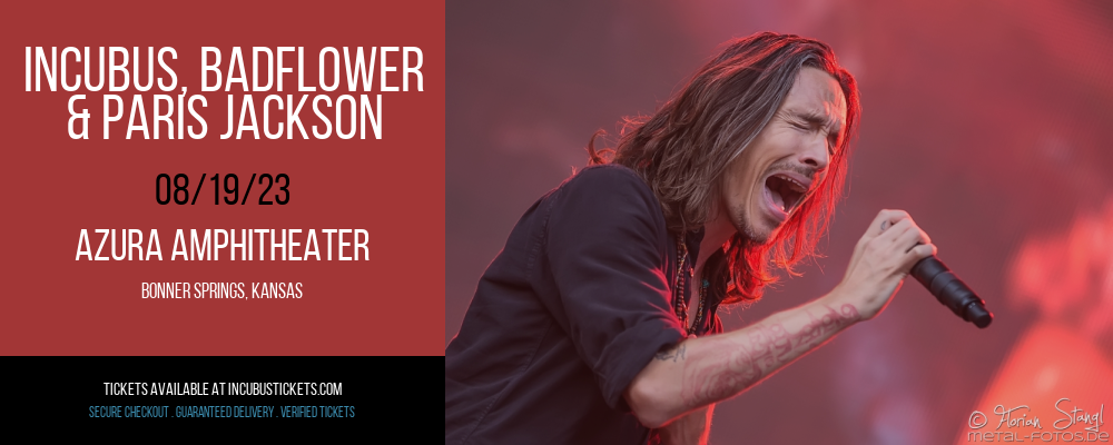Incubus, Badflower & Paris Jackson at Incubus Tickets tickets Incubus, Badflower & Paris Jackson at Incubus Tickets