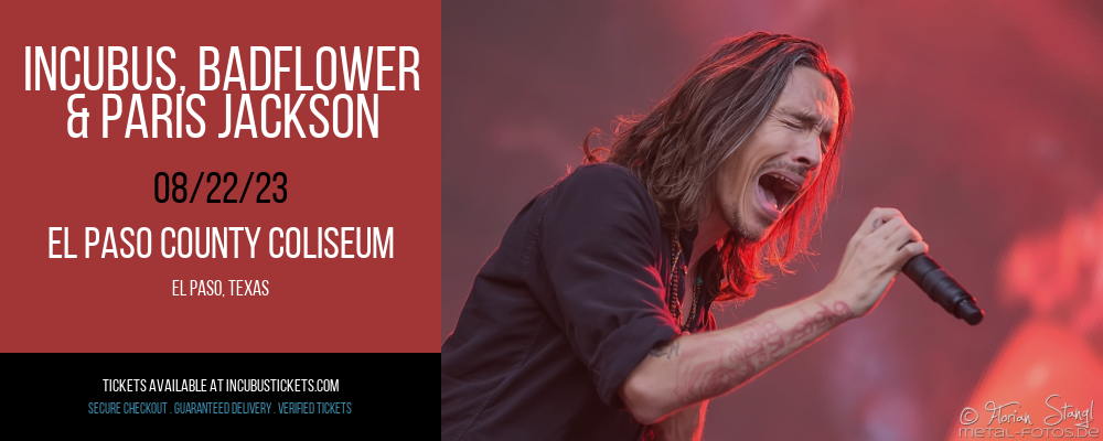 Incubus, Badflower & Paris Jackson at Incubus Tickets tickets Incubus, Badflower & Paris Jackson at Incubus Tickets