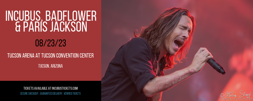 Incubus, Badflower & Paris Jackson at Incubus Tickets tickets Incubus, Badflower & Paris Jackson at Incubus Tickets