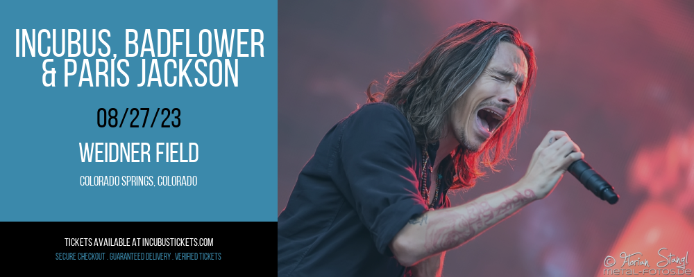 Incubus, Badflower & Paris Jackson at Incubus Tickets tickets Incubus, Badflower & Paris Jackson at Incubus Tickets