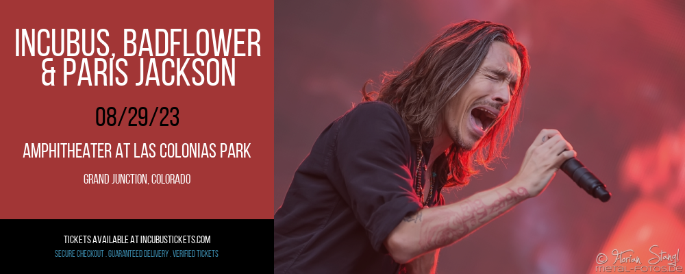 Incubus, Badflower & Paris Jackson at Incubus Tickets tickets Incubus, Badflower & Paris Jackson at Incubus Tickets